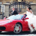 Фото свадебной прогулки на авто по Праге